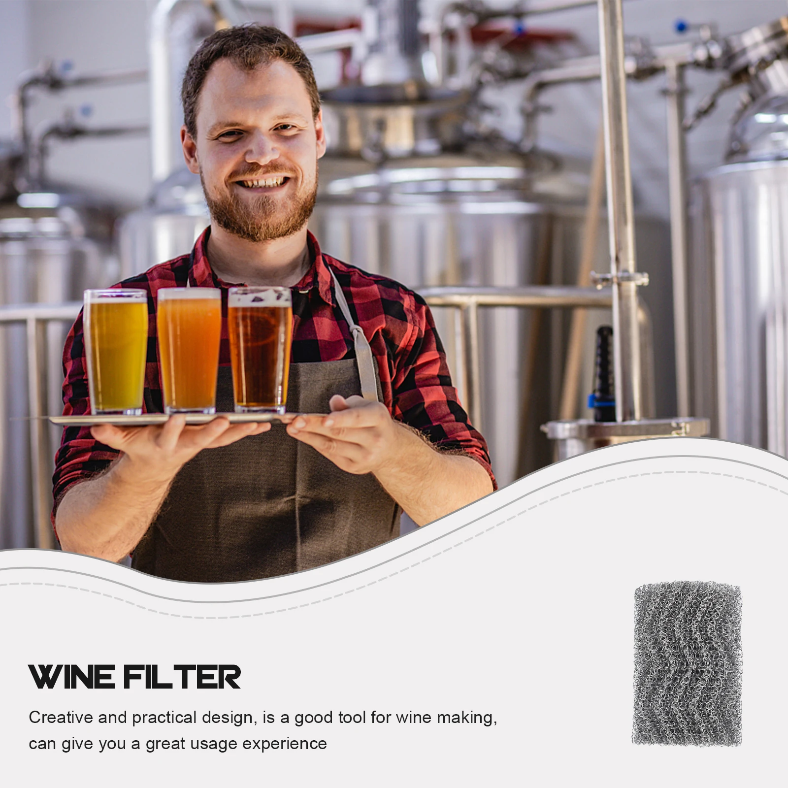 

Wine-Making Filter Mesh Strong Reusable Strainer for Hop Separation and Clarifying Wine DIY Brewing Essential Tool