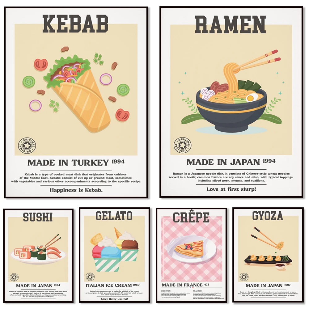 ليكر الليمون الإيطالي، الآيس كريم، الكباب التركي، رامين، سوشي، يلتف، البطاطس المقلية، الإفطار الفرنسي، ملصق كوكتيل بروسكو #1