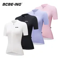 BCBE-ING Jersey de ciclismo para mujer, camiseta de verano de alta elasticidad, transpirable, ajustada, Anti-UV, para bicicleta de carretera, pantalones cortos, camisetas de manga para bicicleta
