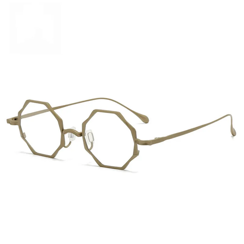 RG1088TI Fancy Vintage Round Retro Titanium Flower Shape Classical Design Spectacle Frame Prescription Lens Eyeglasses