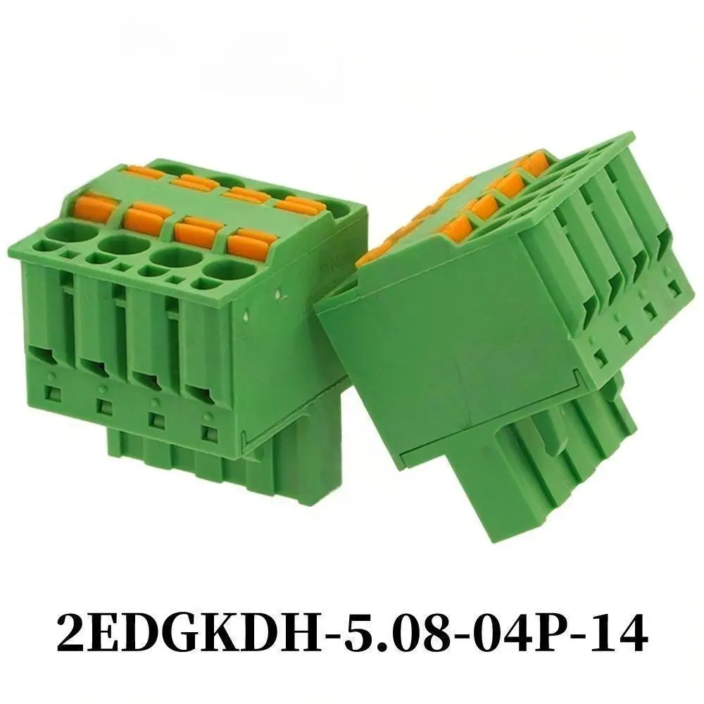 1pc 2EDGKDH-5.08 Spring Loaded Terminal Blocks Weld-free Screw-free Quick Press Wiring For Electrical Equipment