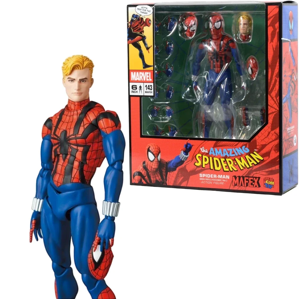 In Stock MAFEX No.143 Spider-Man Ben Reilly Comic Ver. Re-release Action Figure Collectible Toy Gift