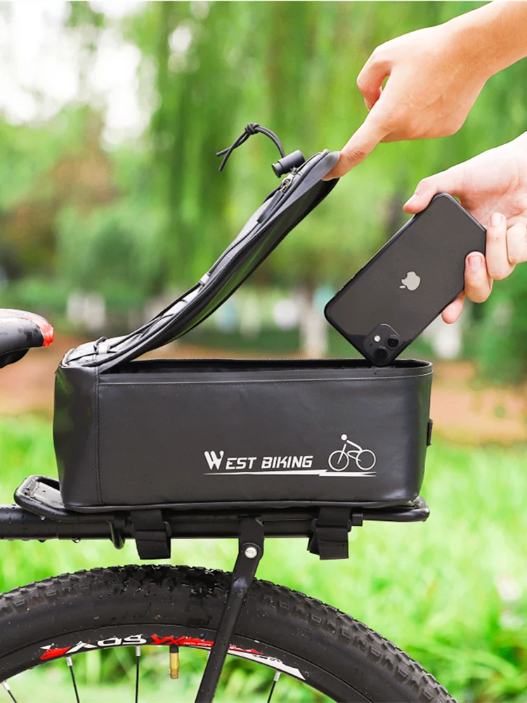 AliExpress West Biking WEST BIKING Bicycle Rear Seat Bag 4L Large Capacity Reflective Waterproof Bike Rack Bag With Rain Cover MTB Road Bike Accessory