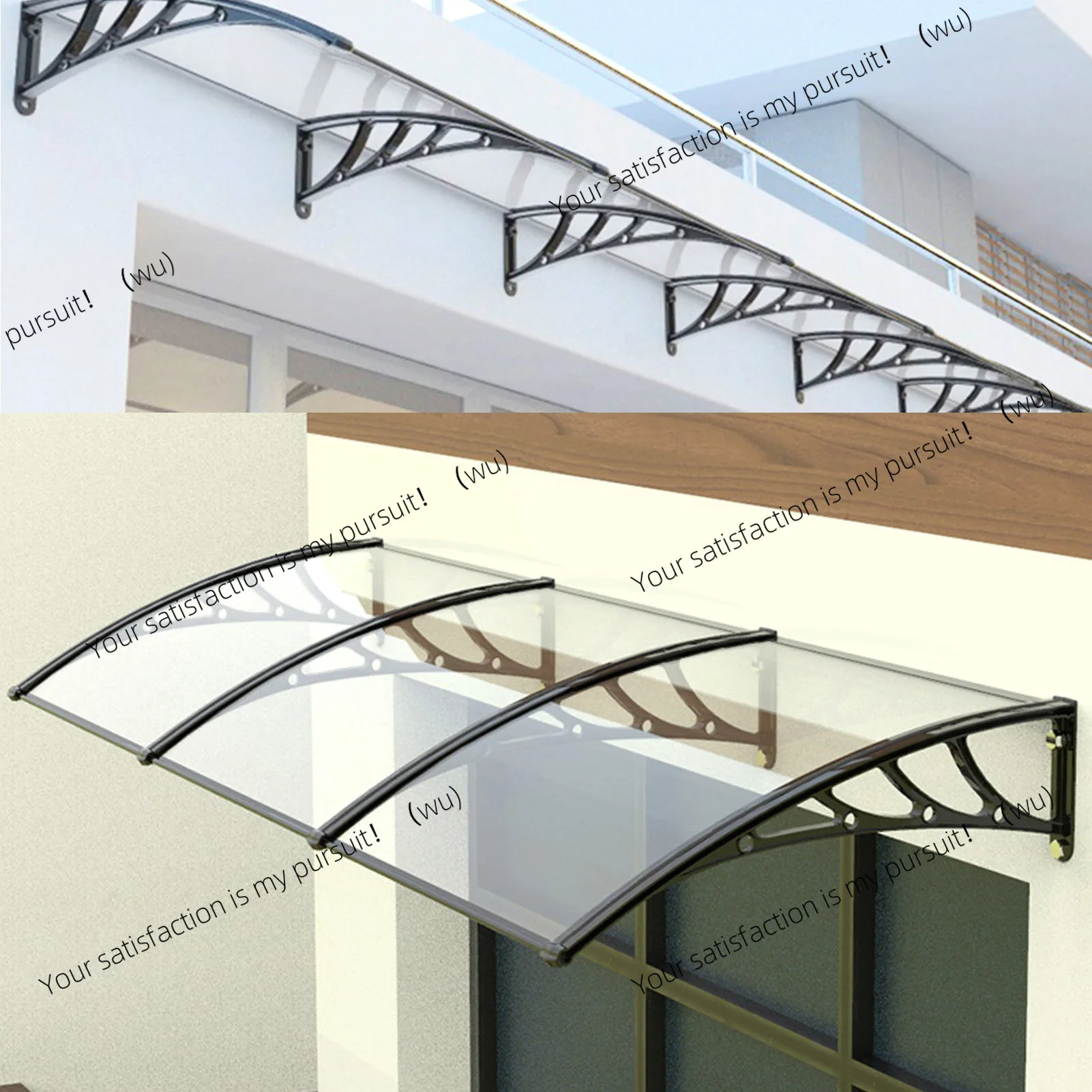 Balcony and window awning stands, durable plastic material awning stands for store entrances