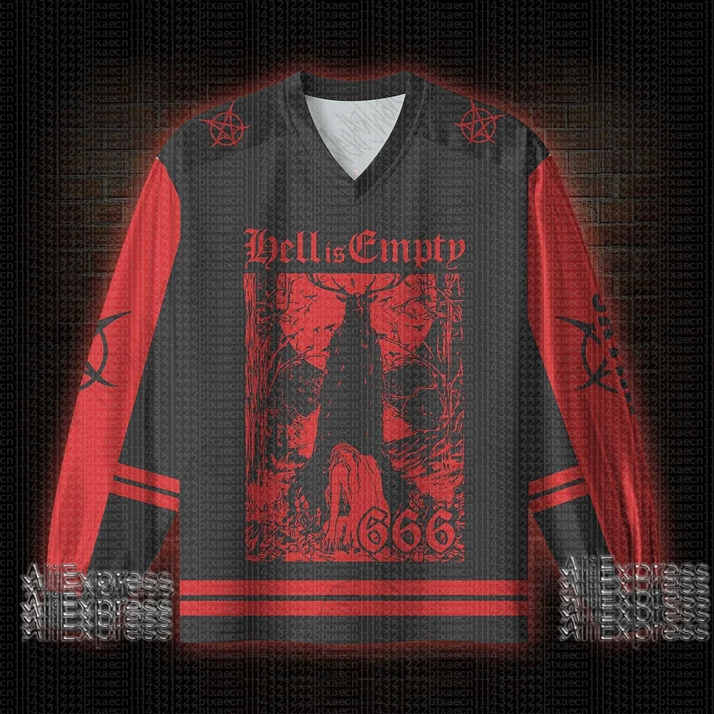 2026 New Movie Sports Fashion Adult Children Long Sleeve V-neck Street View Clothing Gothic Horror Fan Gift