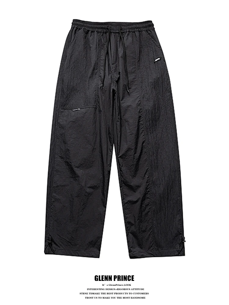 

Мужские повседневные брюки Bla Textured Patchwork свободного прямого кроя, новинка весеннего сезона, дизайн GPstudio