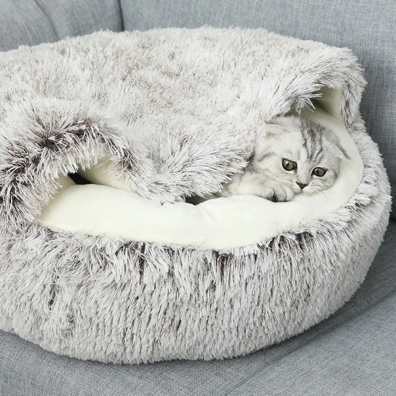 Winter Warm Cat Kennel Plush Pet Kennel Deep Sleep Dog Kennel Pet Mat Cat House Dog House Cat Kennel Supplies