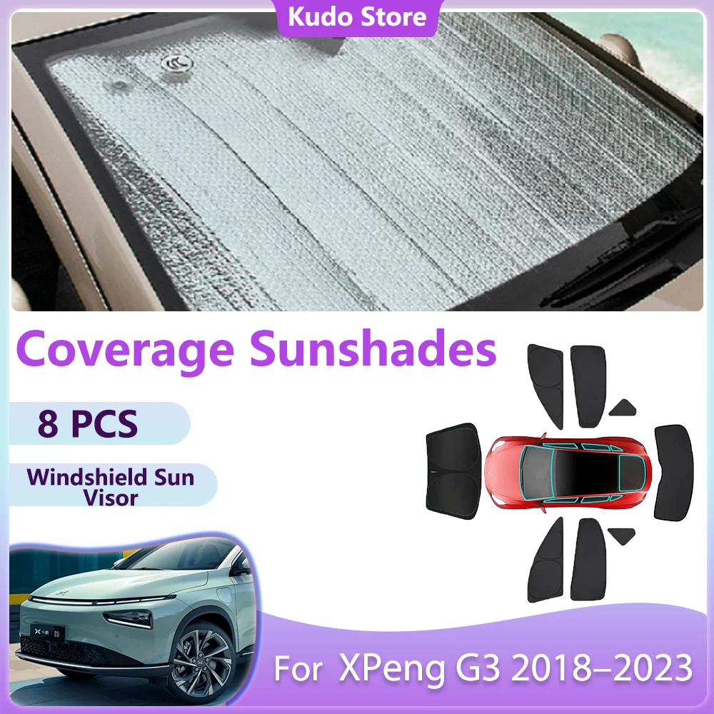 

Full Car Shade Parasol Coverage Sunshades for XPeng G3 2018–2023 Rear Side Windows Car Windshield Sun Visor Curtain Accessories