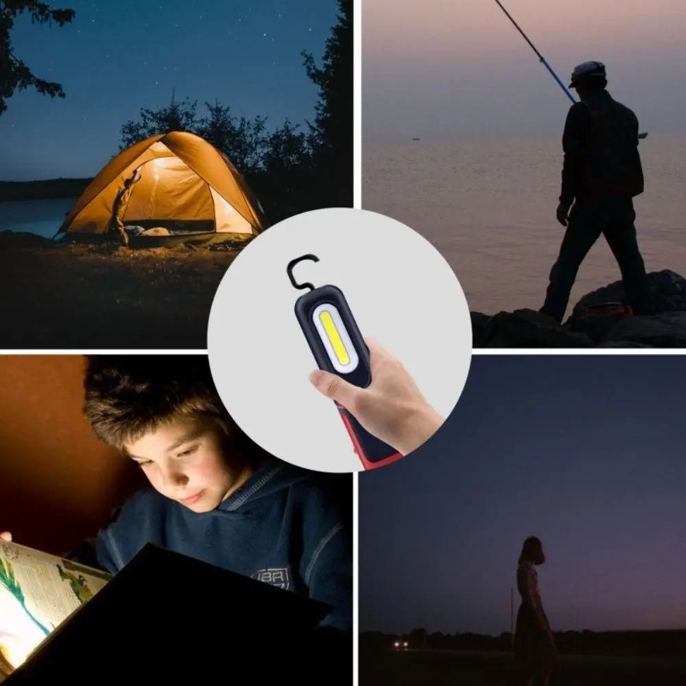 COB USB Rechargeable Work Light High Lumen Free Angle Adjust LED Flashlight Waterproof Hanging Lamp Car Detailing