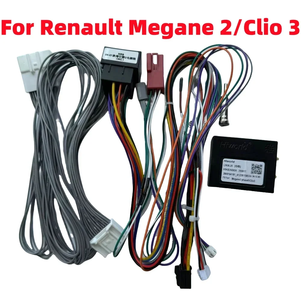 Hiworld Canbus For Renault Megane 2 2004-2007/Clio 3/ Laguna 3 2Din Android GPS Radio 16 PIN Stereo Power Wiring Harness Cable
