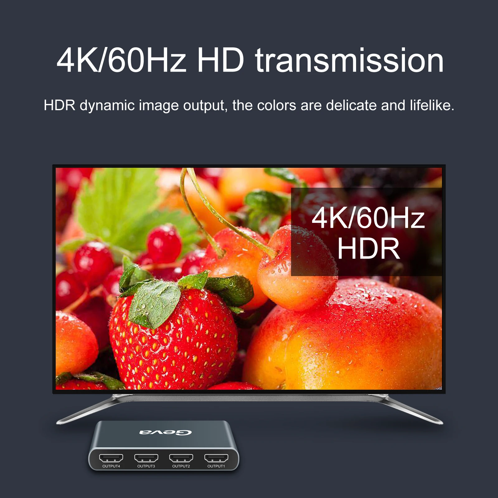 1x4 HDMI-совместимый сплиттер 1 в 4 выхода 4K @ 60 Гц сплиттер 1 порт на 4 дисплей дубликат/зеркальный HDCP 18 Гбит/с для PS4 Xbox Switch