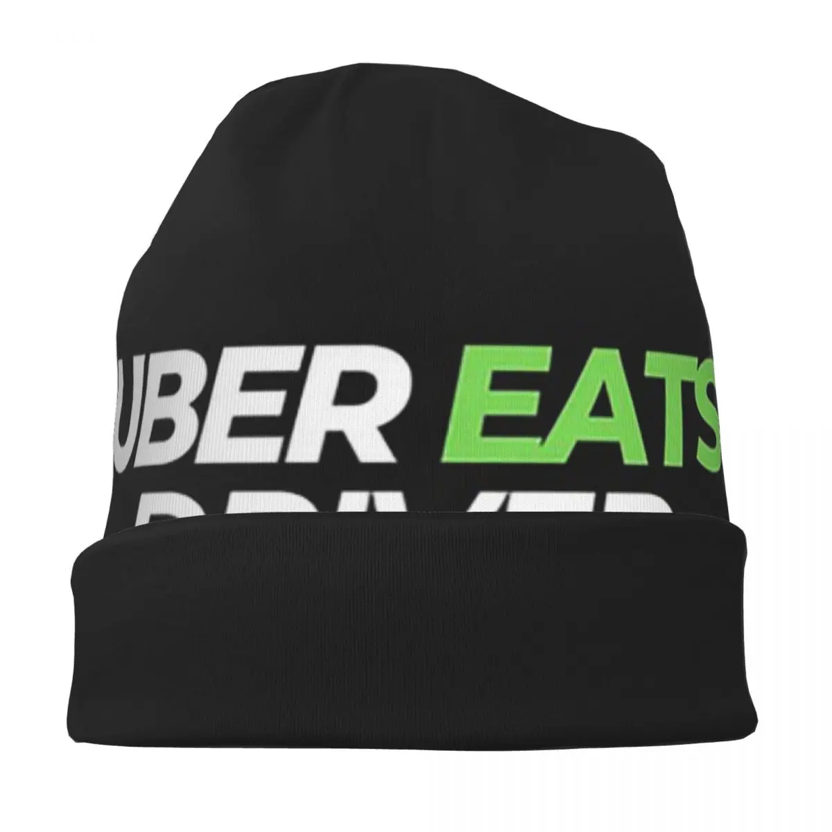 Uber Eats Driver Logo سائق توصيل الطعام قبعة محبوكة دافئة الهيب هوب بونيه قبعة الخريف الشتاء في الهواء الطلق قبعات حريمي للجنسين الكبار #5