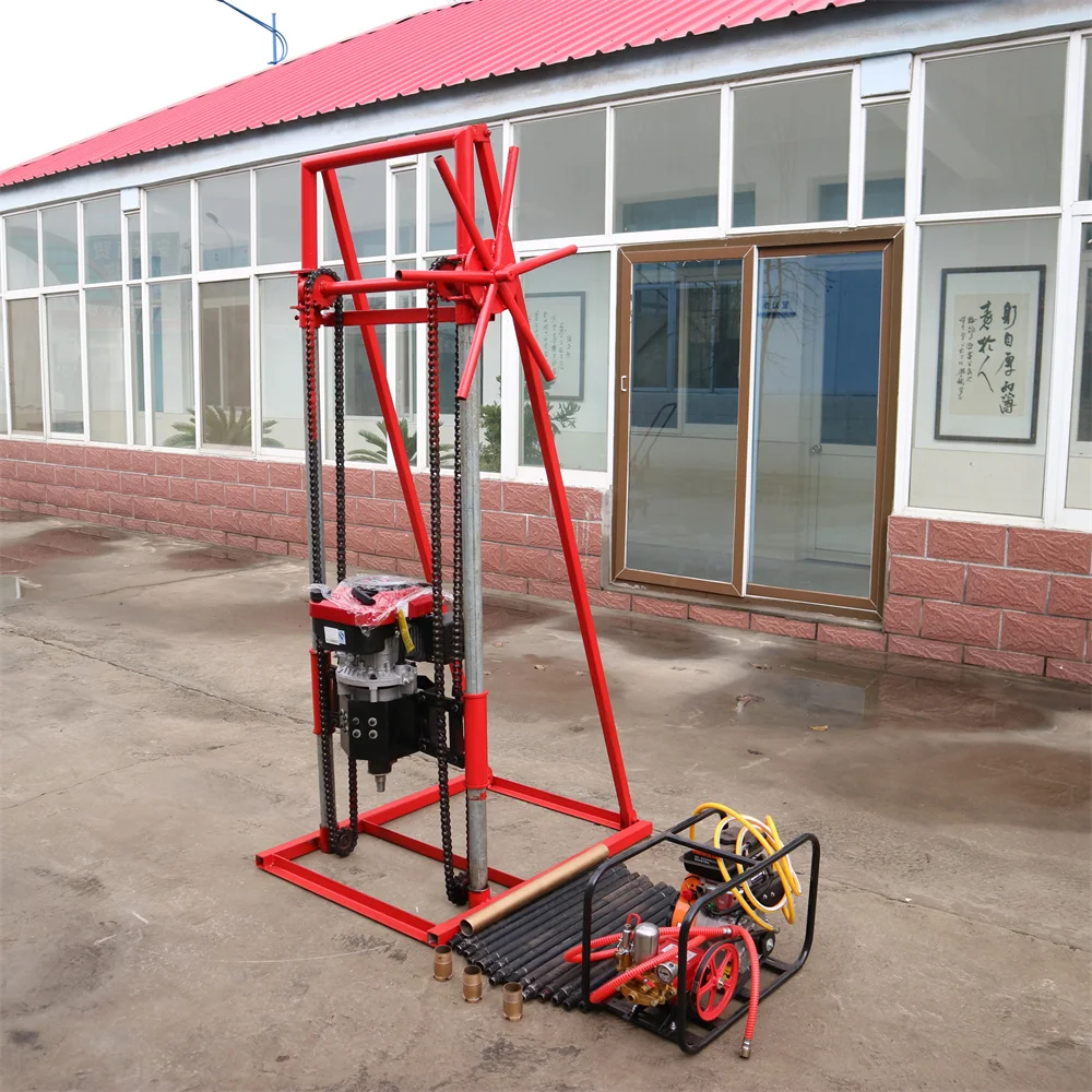 

New Column Lightweight Sampling Rig Gasoline Engine Small Portable Impact Soil Sampling Drilling Machine