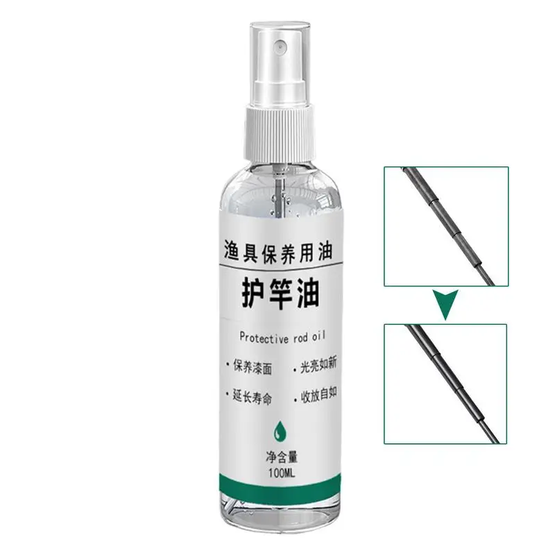 Fishing Rod Oil Oil For Fishing Rod Spray Fishing Rod Cleaner 100ml Fishing Rod Oil For Clean Protect And Maintain Your Rod