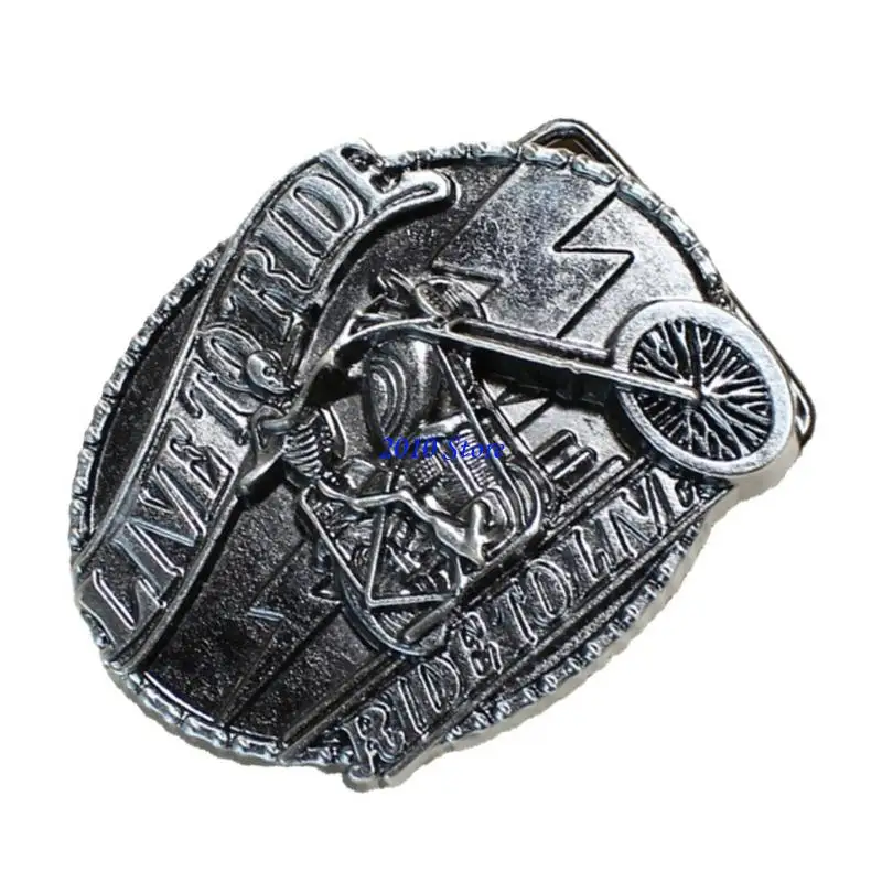 F3MF تنقش الجمجمة نمط حزام مشبك استبدال الإكسسوارات دراجة نارية أنماط حزام مشبك مشبك آمن للرجال السراويل #1