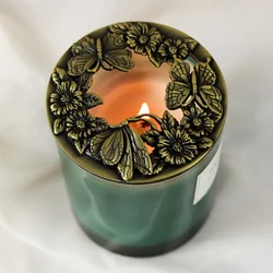 Candle Topper Silver/gold/bronze Antique Butterfly Candle Shade Jar Lid Shade Sleeves for Jar Candles Candles Cover Home Decor