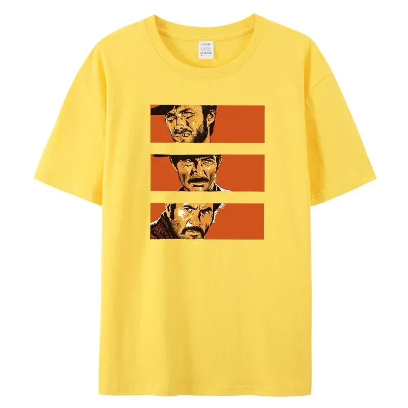 The Good the Bad and Ugly Blondie Angel Eyes Tuco Cowboy T Shirt Men Kids Il Buono Brutto Cattivo Oversized Cotton Tee Shirt