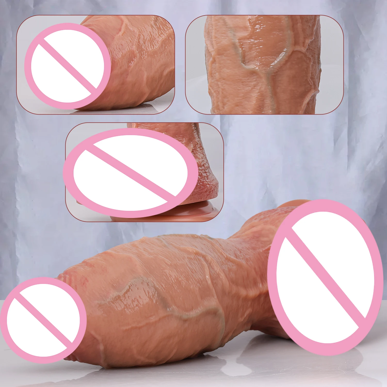 Realistic Silicone Dildo with Suction Cup Anal Plug Penis Lesbian Adult Sex Toys Huge Dildos for Women Rubber Cock Dick Gode 18+ image 5