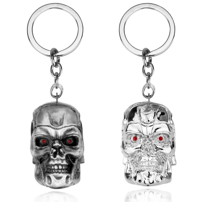 Movie Accessories Terminator Mask Skull Metal Stereoscopic Keychain Pendant