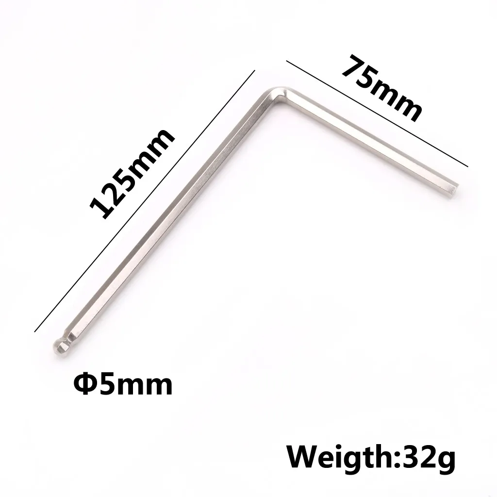 4mm 5mm Ball End Guitar Truss Rod Adjustment Wrench for Acoustic and Electric Guitars and Bass with Carbon Steel Construction
