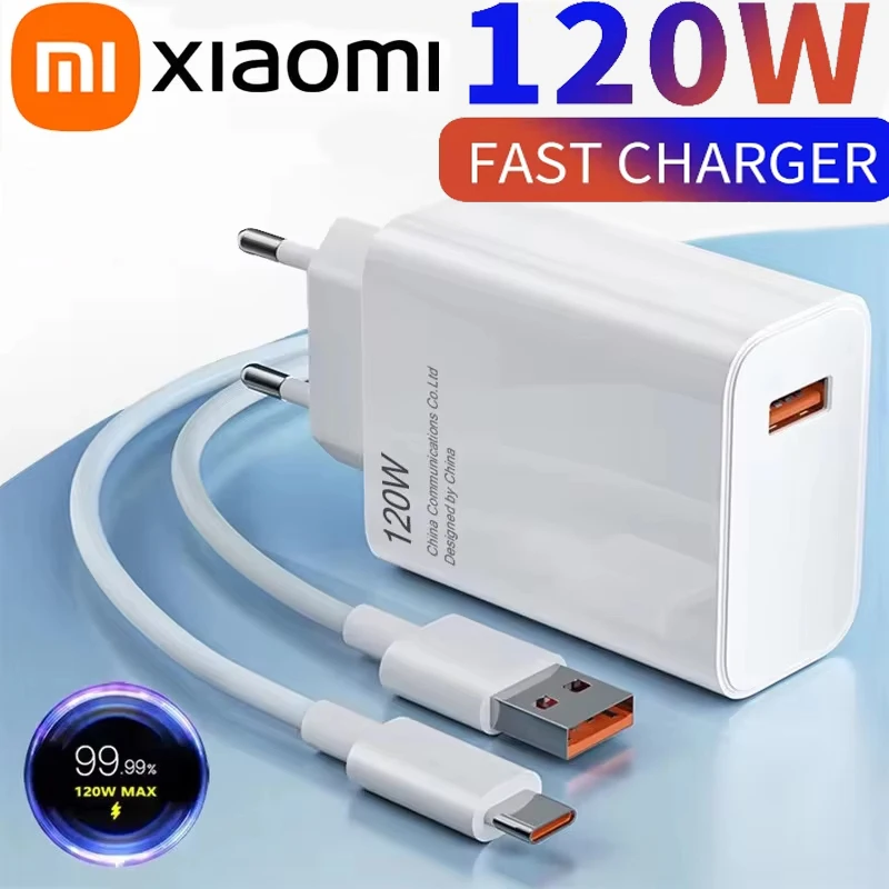 Xiaomi MIJIA 120W Ultra Fast Charging Phone Charger Quick USB Type-C High-performance Adapter For iPhone 17/16/15 Samsung Xiaomi
