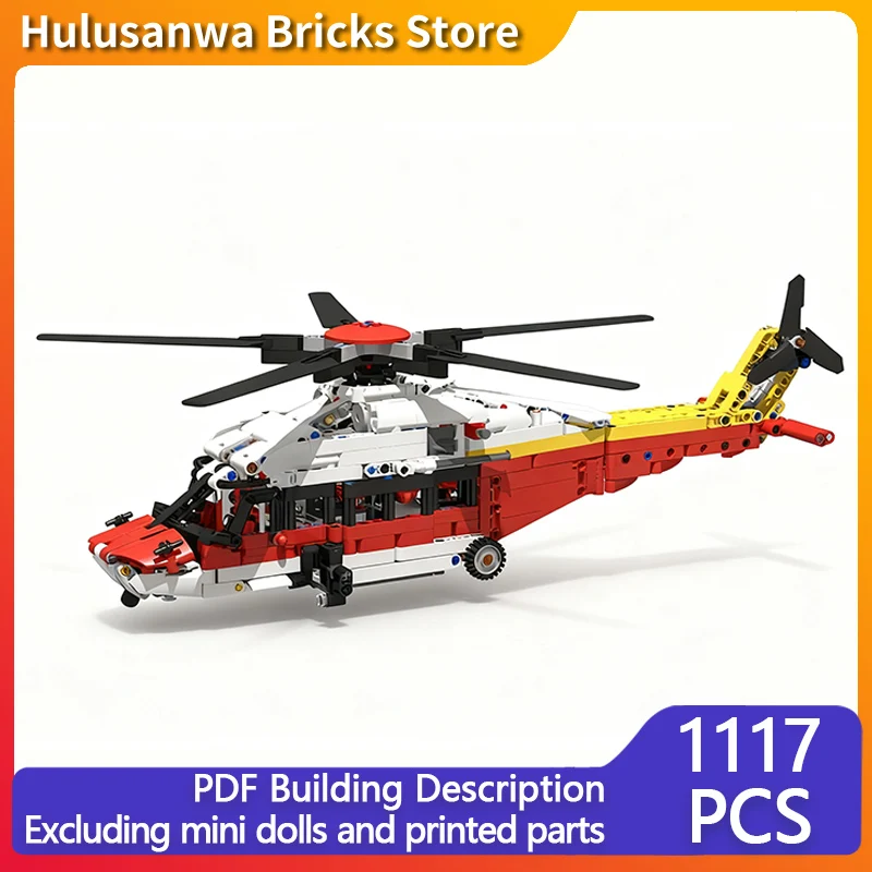 

H175 Rescue Helicopter Model MOC Building Bricks War Equipment Modular Technology Gifts Holiday Assemble Children Toys Suit