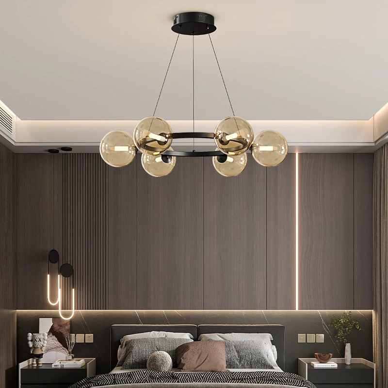 الشمال ديكور Led الثريا 110 فولت 220 فولت G9 الزجاج عاكس الضوء الثريات مصباح لغرفة المعيشة غرفة نوم غرفة الطعام الثريا الحديثة
