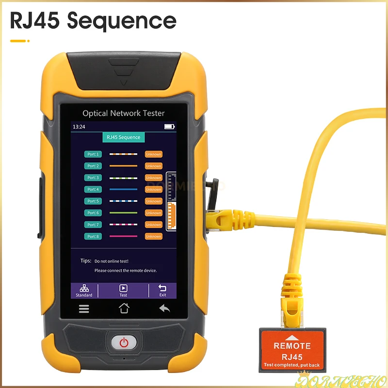 Imagem -04 - Fibra Óptica Reflectometer Touch Screen Vfl Ols Opm Mapethernet Cabo Tester sm mm Otdr 850 1300nm 1625nm Aua8513u a