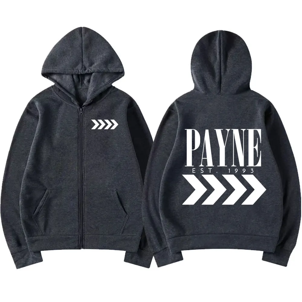 Liam Payne RIP 1993-2024 Zip Up Hoodie Men Women Clothing Long Sleeve Oversized Hooded Sweatshirt Hip Hop Zipper Pullover Jacket