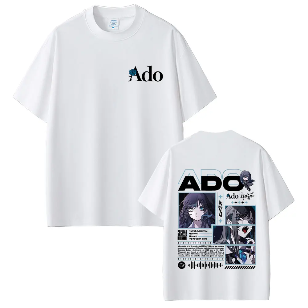 Ado World Tour 2025 Hibana T-shirt Male Fashion Casual Soft Cotton