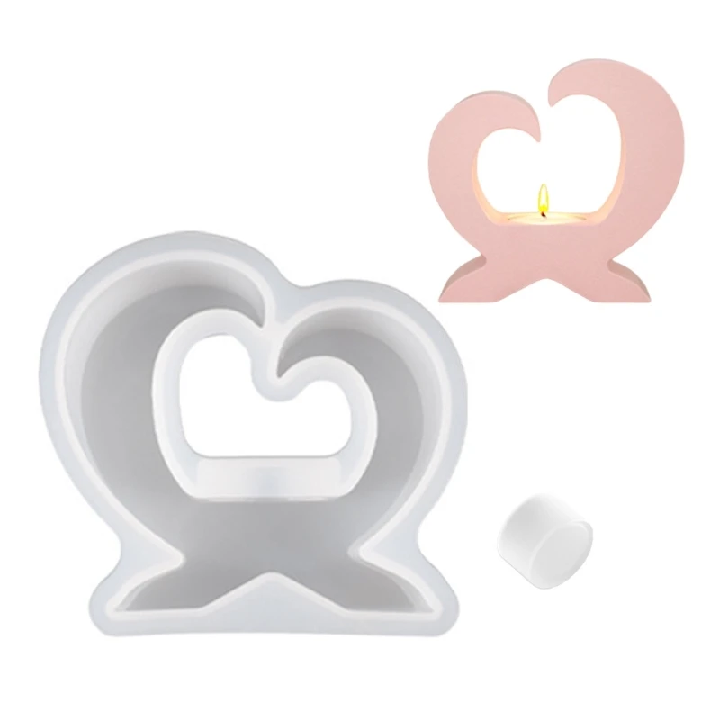 Heart Shaped Holder Silicone Mold Unique Heart Tray Ornament Silicone Mold for Home Decoration and Gifts