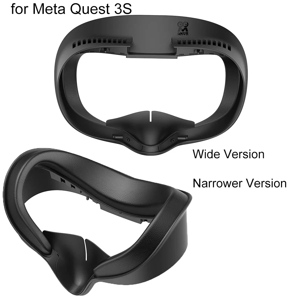 

6-In-1 Face Mack Cover for Meta Quest 3S VR Headset Face Interface Bracket Sponge PU Leather Ice Silk Foam For AMVR Accessories