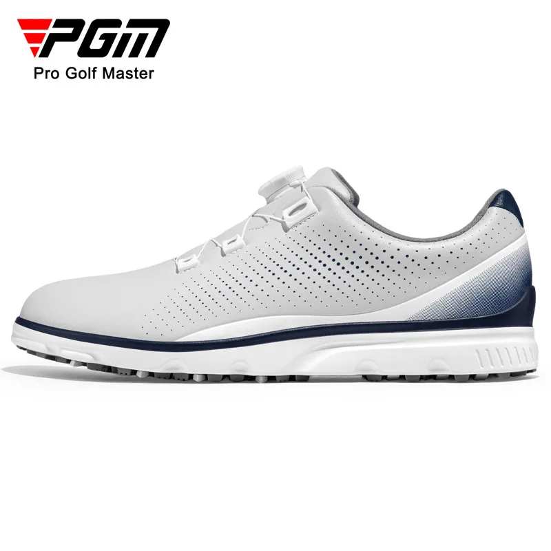 PGM Men Golf Shoes BOA Rotating Knob Waterproof Breathable Spiked Sneakers Anti-slip Cushioned Outdoor Golf Training Sports