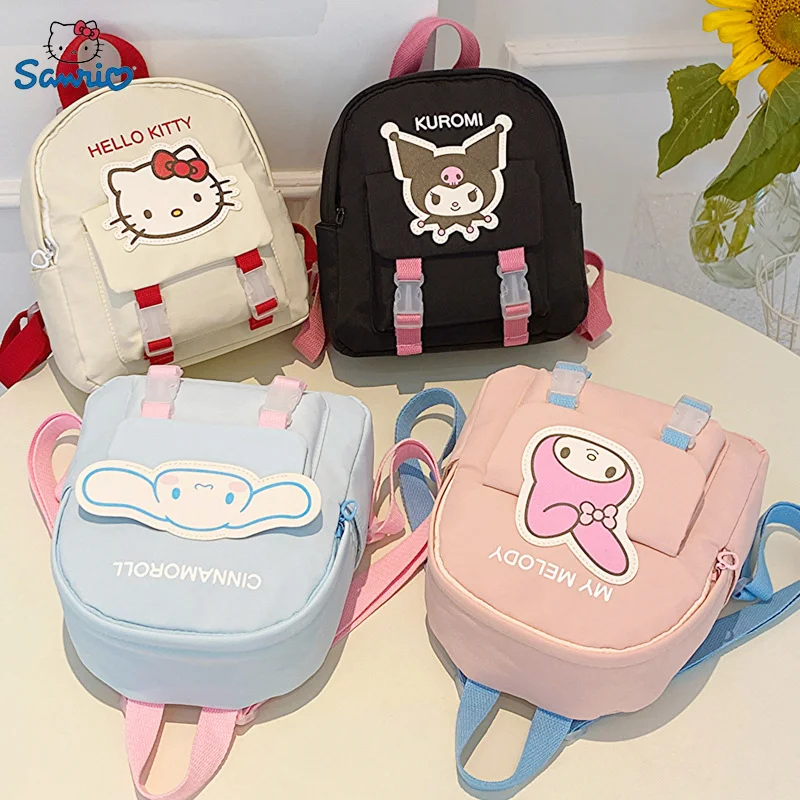 

Новый детский рюкзак Sanrio Cinnamoroll My Melody мультяшный Kawai с принтом для девочек, сумка для детского сада, детский праздничный подарок