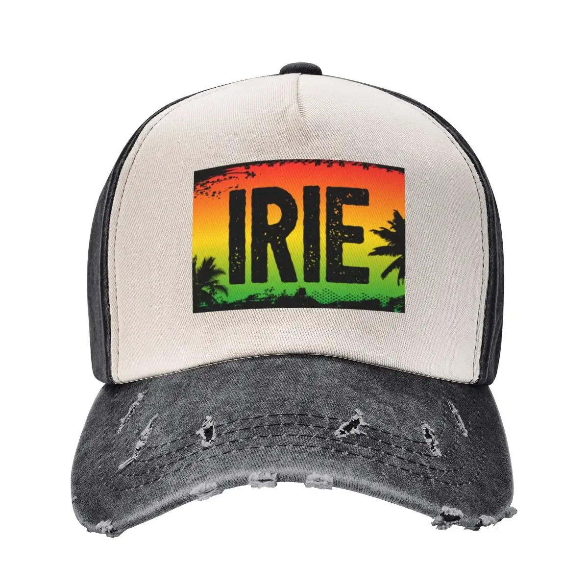 

IRIE Rasta Flag Colours and Palm Trees Baseball Cap Visor hard hat hats on offer Women's 2025 Men's