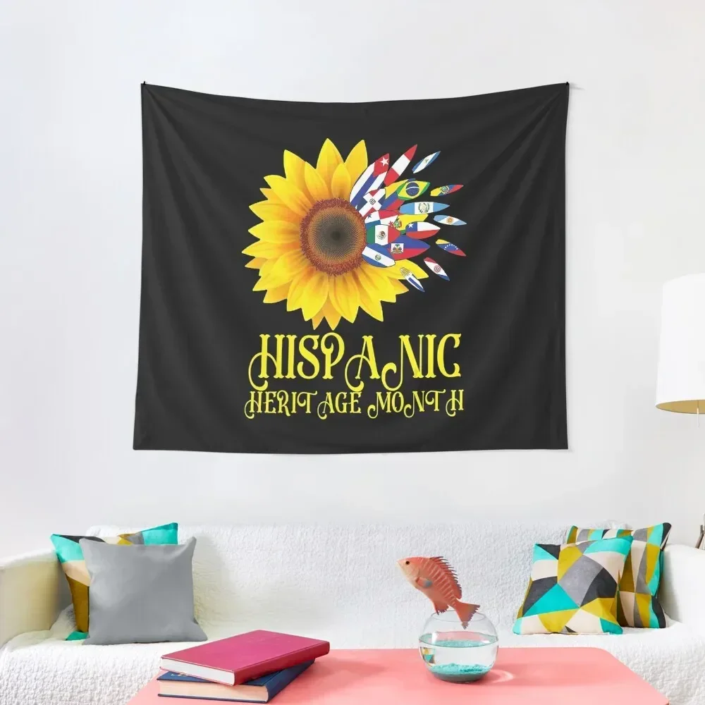 

Hispanic Heritage Month Sunflower Hispanic Latino Americans Tapestry Home Decorations Aesthetic Bedrooms Decorations Tapestry