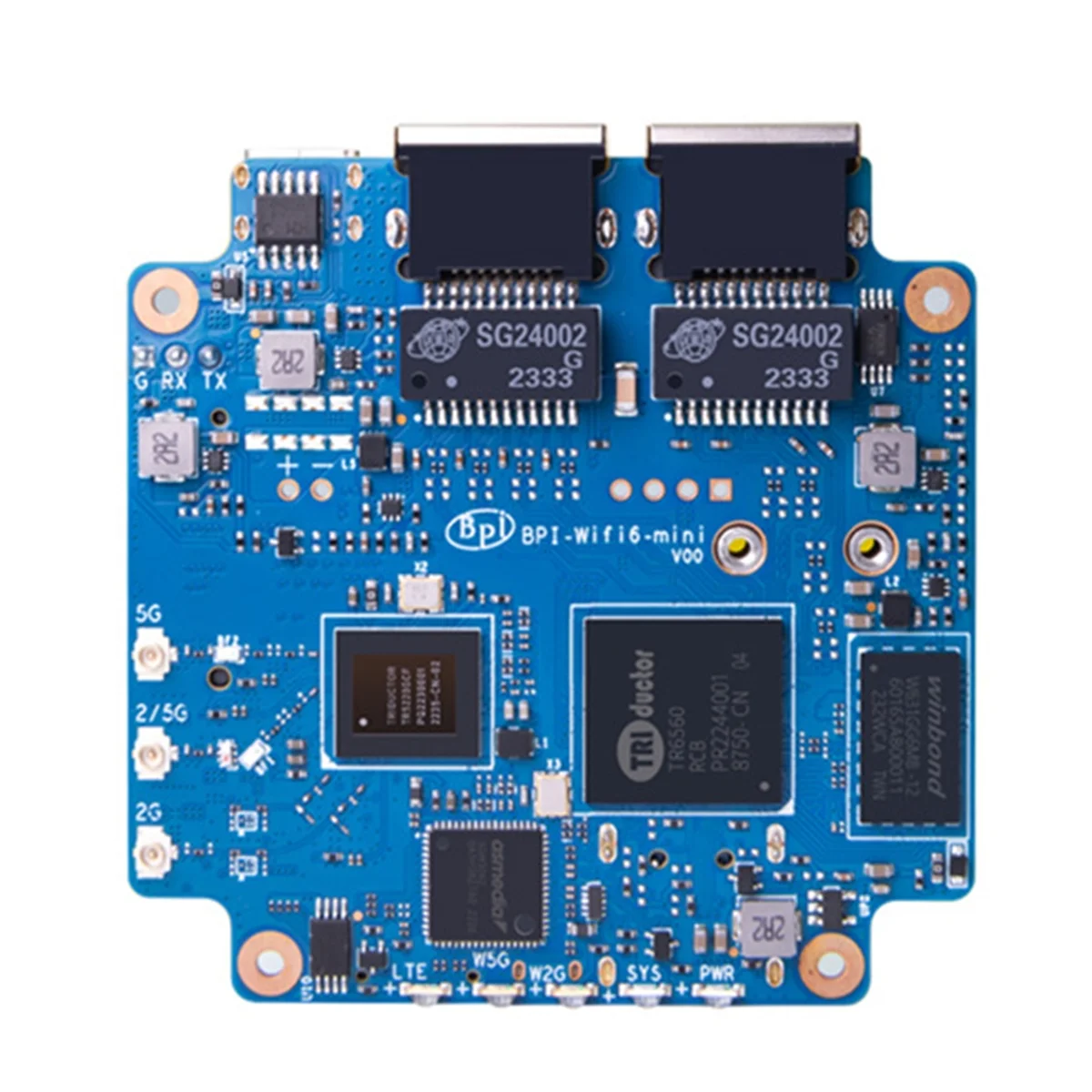 For Banana Pi BPI-WIFI6 Mini Open Source Router TR6560 TR5220 Wifi SOC Dual Core ARM Cortex-A9 1.2GHz Smart Router Board