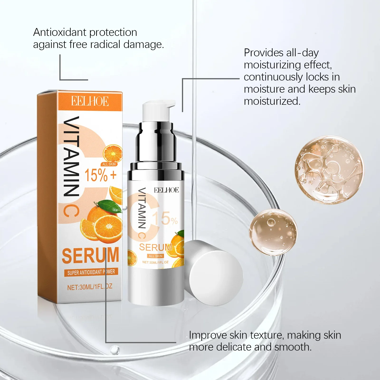 Say Goodbye To Wrinkles and Dark Spots – Nourishing Vitamin C Face Serum for Hydration Radiant Glowing Skin Restores Elasticity