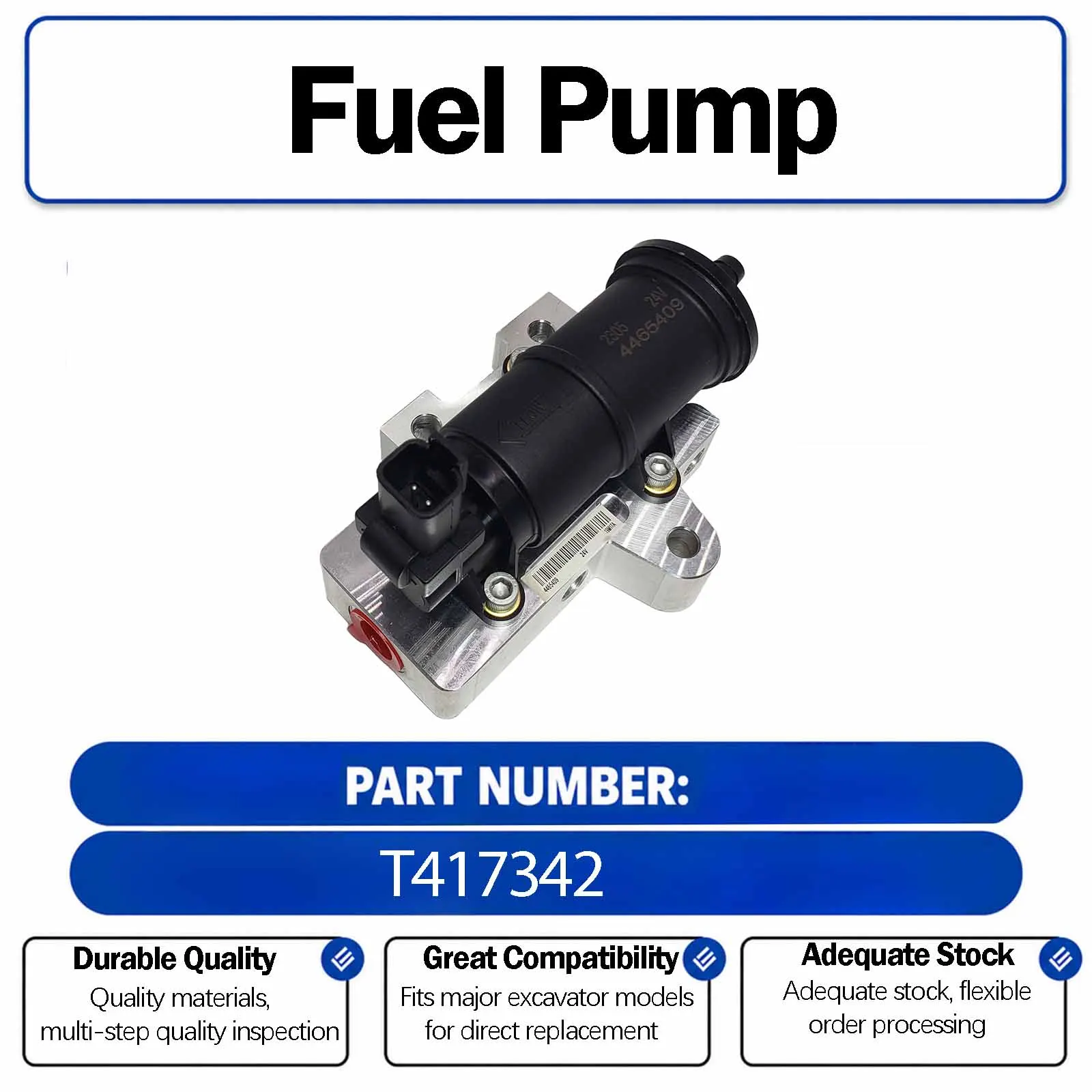 T417342 Fuel transfer pump For Perkins Engine 1204E-E44TA 1204E-E44TTA 1204F-E44TA 1206E-E66TA 1206E-E70TTA 1206F-E70TA