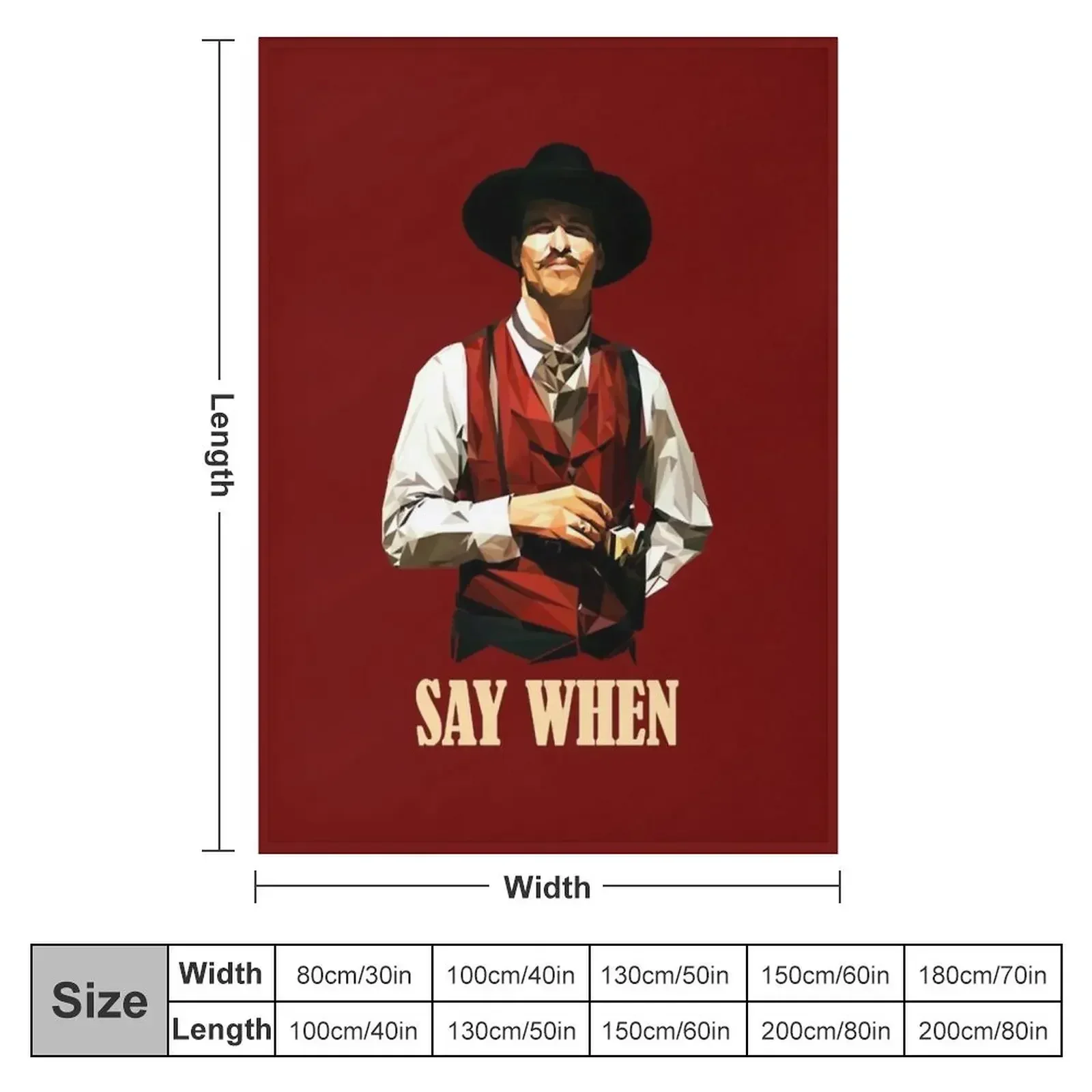 Doc Holliday Say When Throw Blanket Hairy Bed christmas decoration Blankets