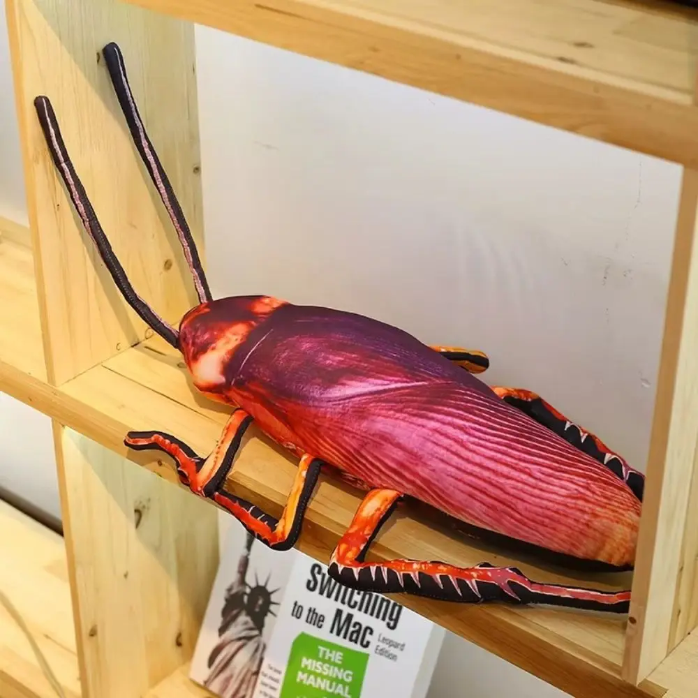 Kids Toy Simulation Cockroach Plush Toy 3D Printed Weird Insect Pillow Prank Stuffed Cockroach Home Decor