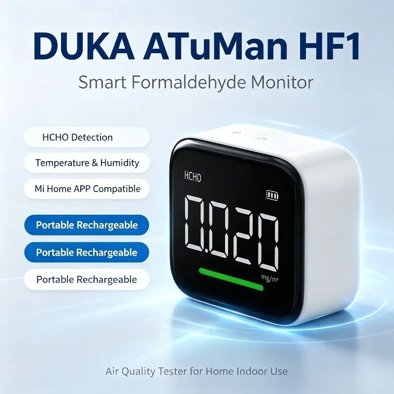 DUKA ATuMan HF1 Smart Formaldehyde Monitor Portable Digital Temperature Humidity Detector Air Quality Tester