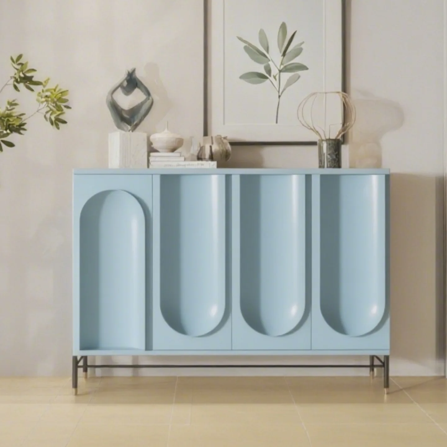 Lacquered dining side modern simple entrance cabinet creative multi-functional home storage cabinet