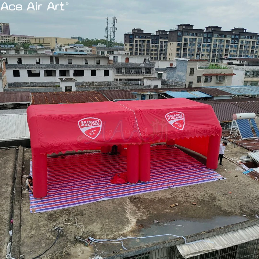 Portable Custom Zipper Connection Use Alone and Splice Inflatable Arch Tent for Outdoor Sporting Events Shade and Rest