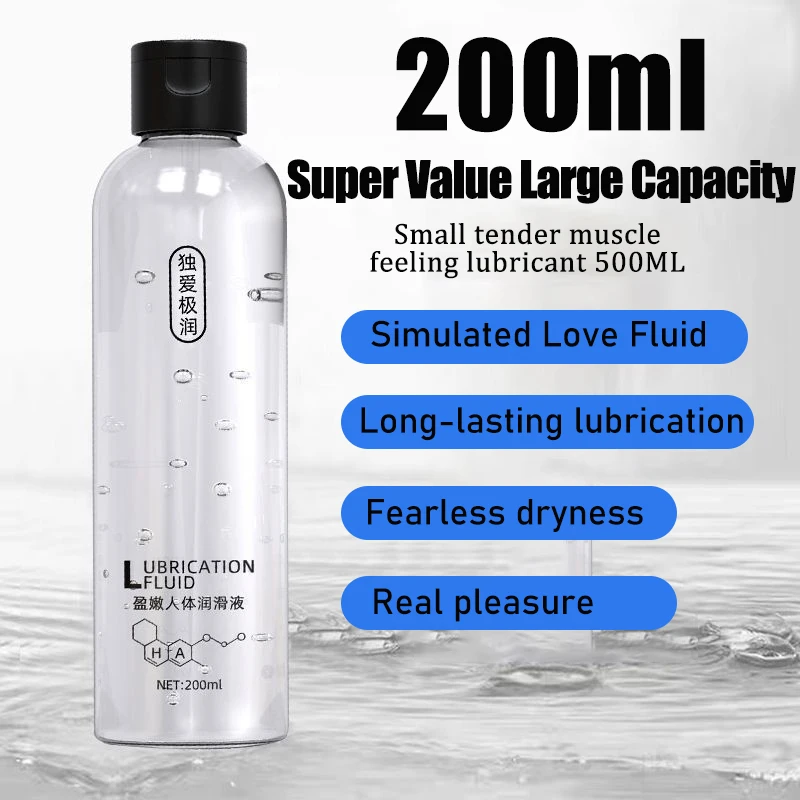 200ml Water-soluble Lubricant Sex Toys for Men Anal Sex Lubricating Oil Pure Natural Oral Sex Lube Adult Toys Female Sexshop