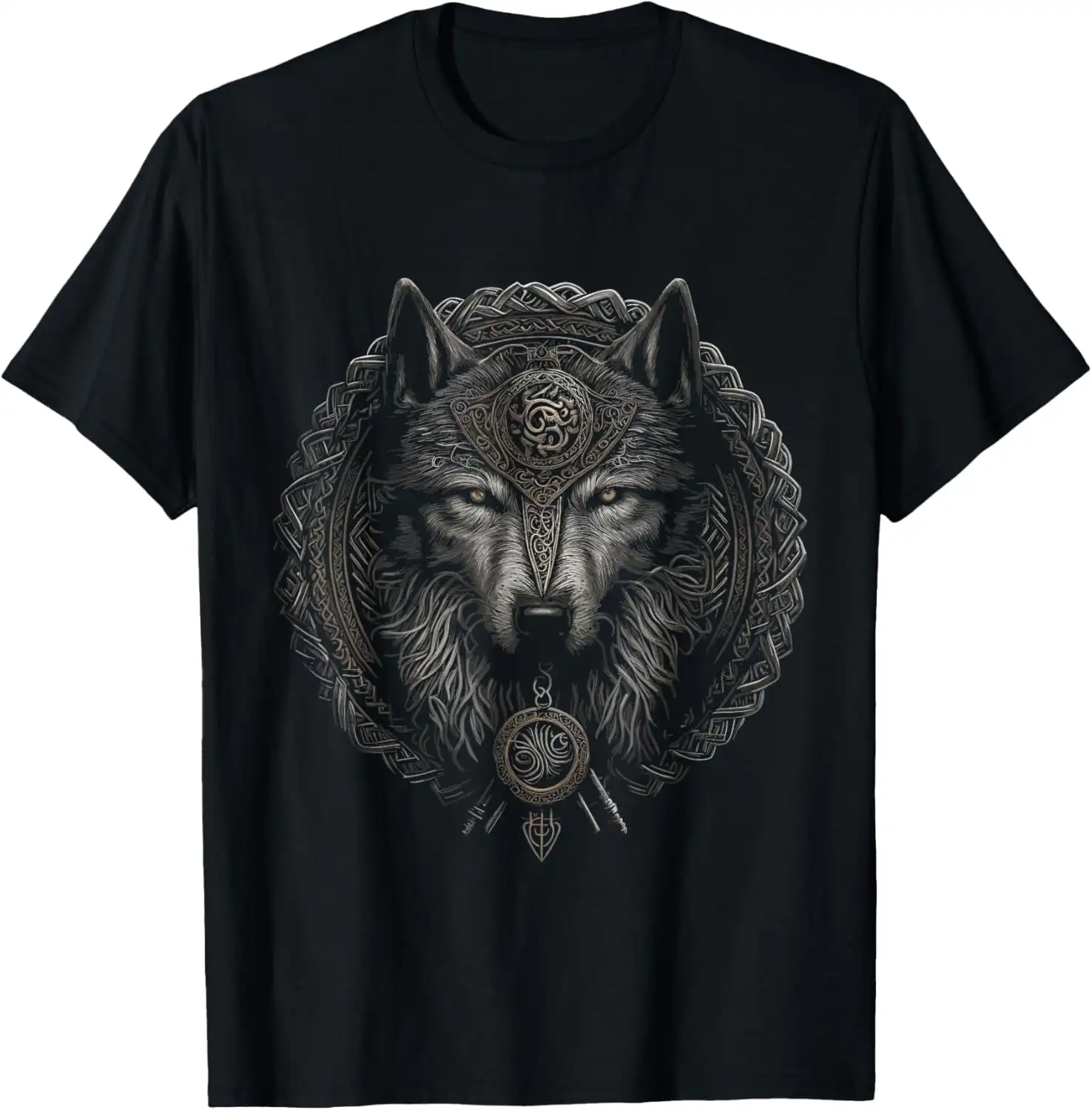 

Norse Myth Fenrir Wolf T-Shirt 100% Cotton O-Neck Short Sleeve Summer Casual Mens T-shirt Streetwear