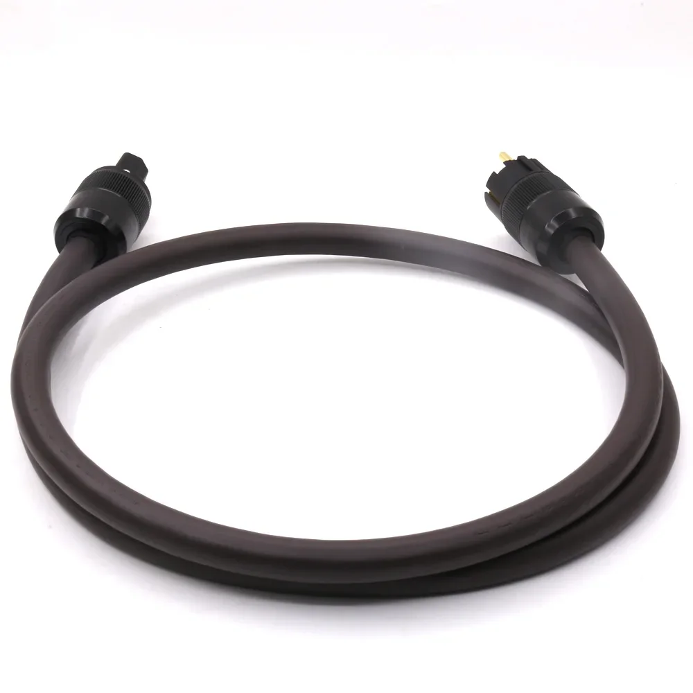 Viborg VP1606 HiFi OFC RISR 6MM square AC Power cord Cable With Gold Plated EU Power plug for amp cd