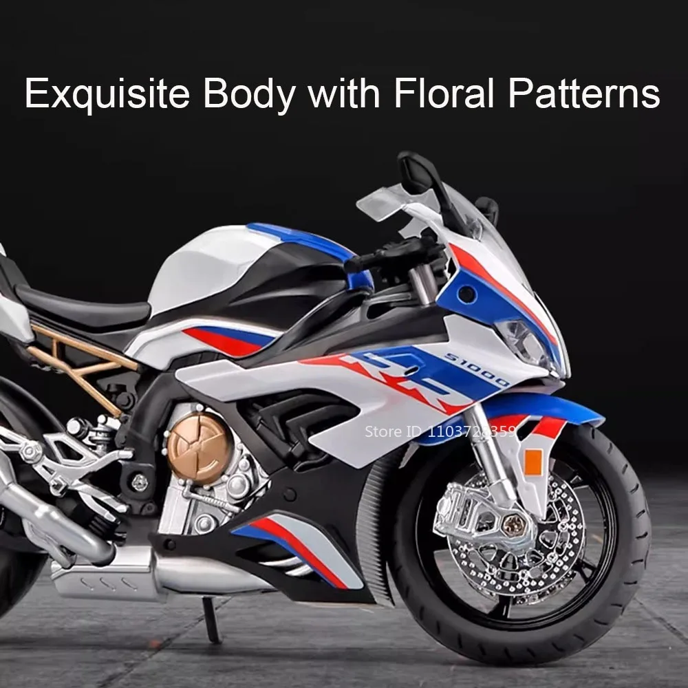 1:12 RRS1000 S1000RR Spielzeugmodell Motorräder Legierung Diecast Motorräder Stoßdämpfung Vorderrad Lenkung Gummireifen Jungen Geschenk – Detail 20