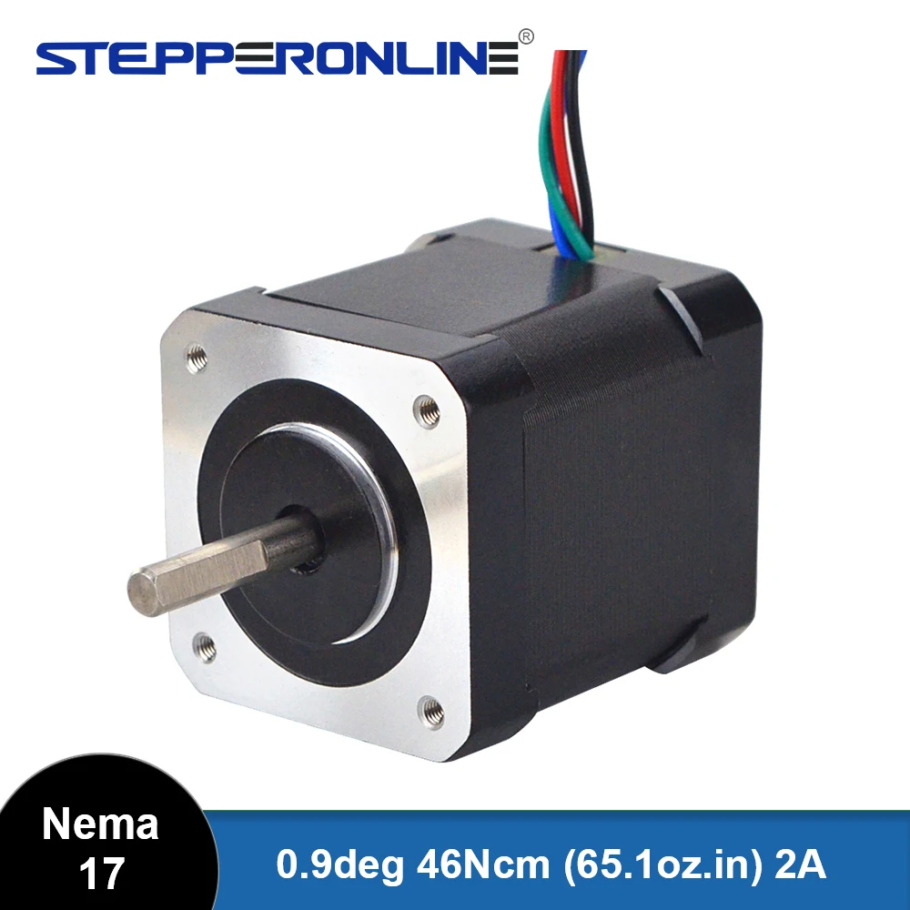 0.9deg Nema 17 silnik krokowy 2A 42x48mm 46Ncm/65oz.in 4-lead Nema17 Stepper 42 silnik dla majsterkowiczów drukarka 3D CNC Robot