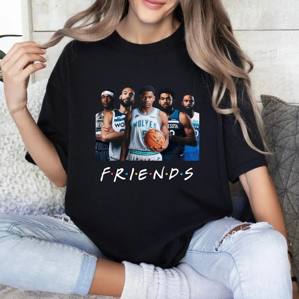 Timberwolves Friends T-Shirt TWolves Basketball Unisex Heavy Cotton Tee